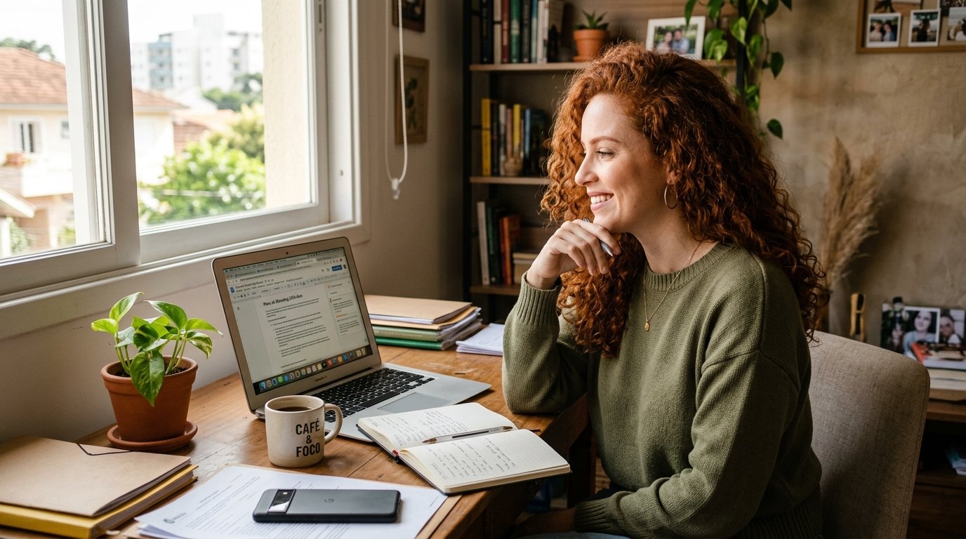MEI ruiva analisando no notebook se MEI precisa de certificado digital